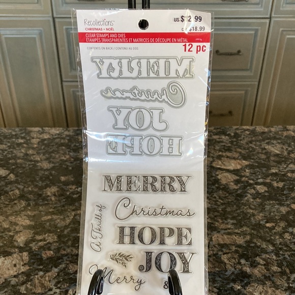 RECOLLECTIONS HOLIDAY SAYINGS CLEAR STAMPS LOT IF 3 NWT - Picture 2 of 6